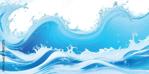 Minimalist Blue and White water ocean Abstract Wave Design with a Soft Gradient Curve, Perfect for Corporate Flyers, Presentations, and Websites
