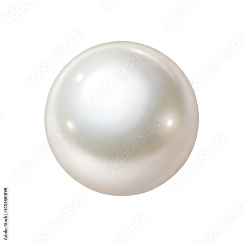 White pearl. isolated on white background.
