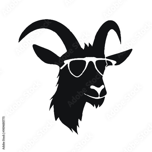 cool goat wearing sunglasses