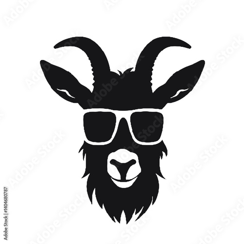 cool goat wearing sunglasses