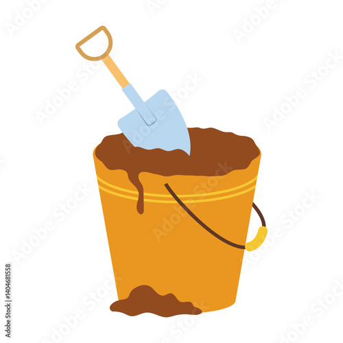 Gardening Tools and Outdoor Accessories Flat Illustration Spring and Autumn