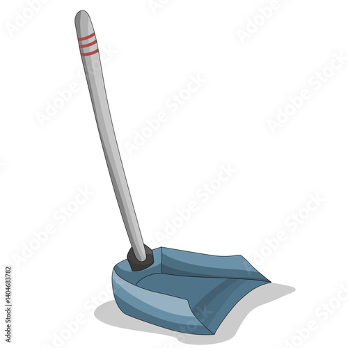 The image shows a dustpan and brush. Ideal for cleaning, household chores, janitorial services, and sanitationrelated concepts in designs.