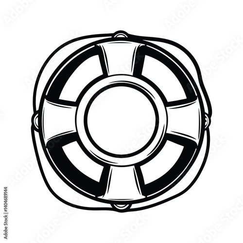 Lifebuoy icon silhouette vector with white background for rescue