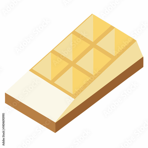 A single bar of chocolate displayed on a plain white background.