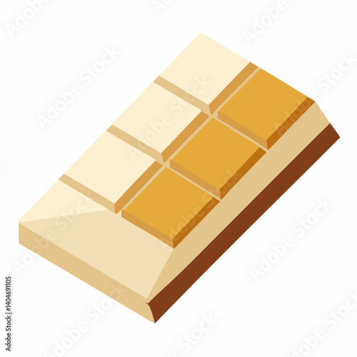 A single bar of chocolate displayed on a plain white background.