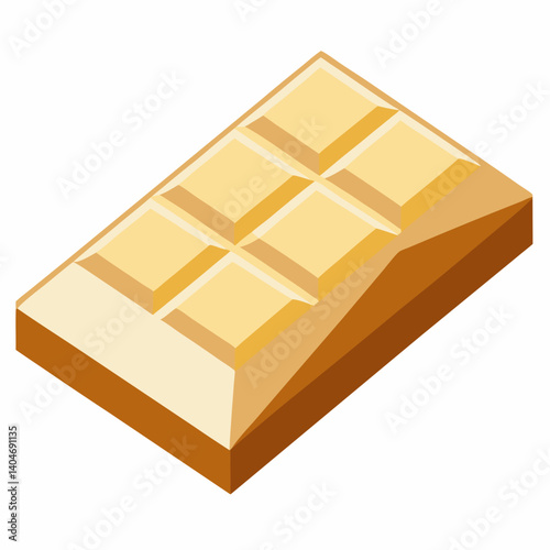 A single bar of chocolate displayed on a plain white background.