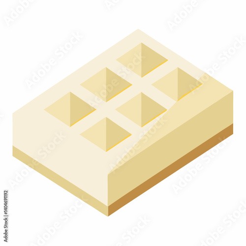 A single bar of chocolate displayed on a plain white background.