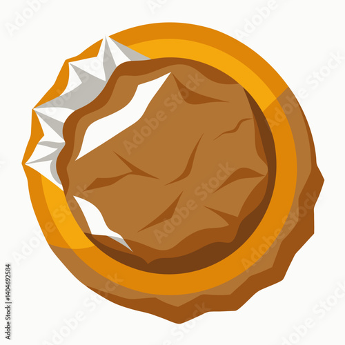 A chocolate ball wrapped in a shiny white wrapper, resting on a smooth surface.
