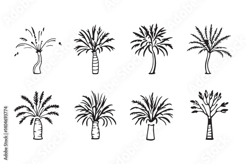 Sabal palmetto line art