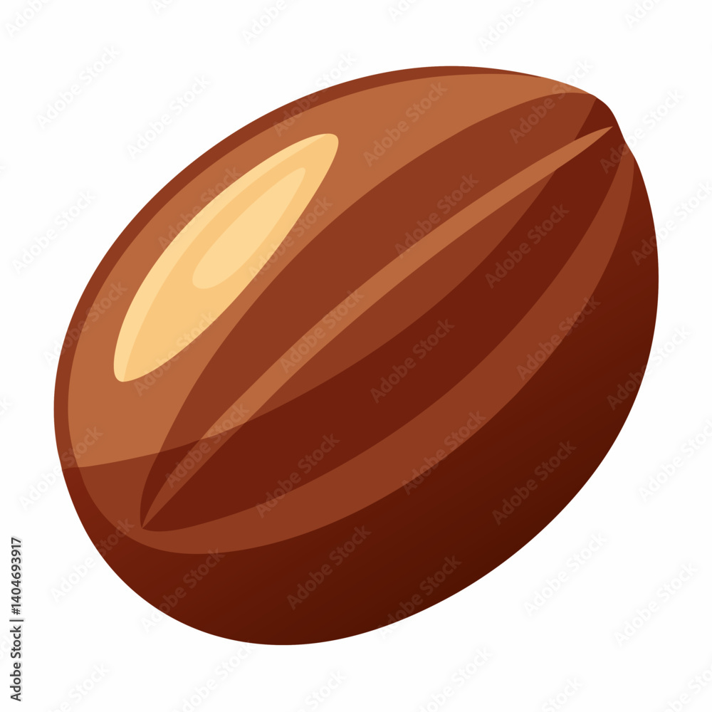 Almond nut displayed on a plain white background, highlighting its shape and texture. Almond nut displayed on a plain white background, highlighting its shape and texture.