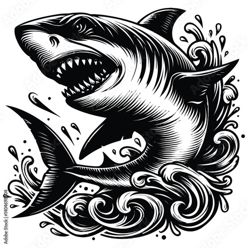 vector illustration of a tribal fish