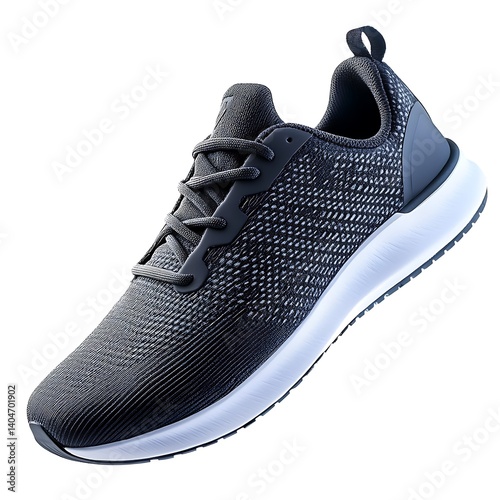 Single Modern Sneaker with Breathable Fabric for Sports photo