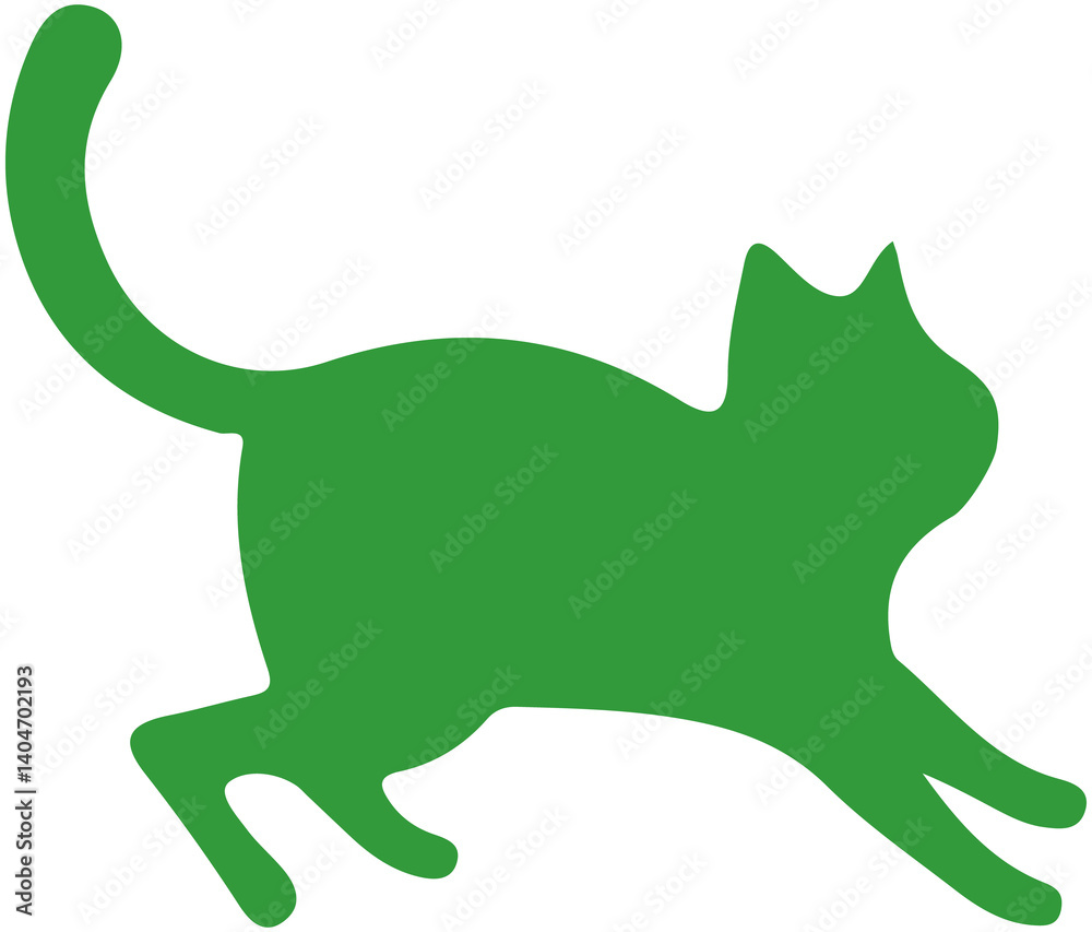 Fototapeta premium Cute cat silhouette