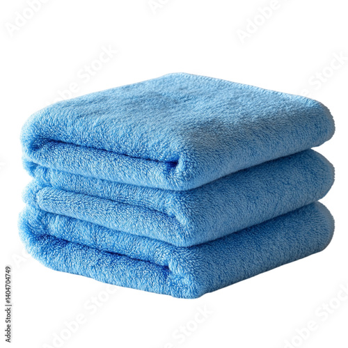 blue towel on a transparent background 