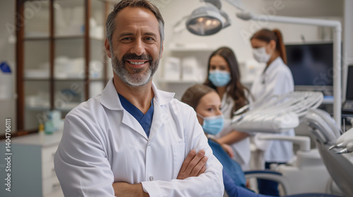 Portrait of a dentist at a dental clinic