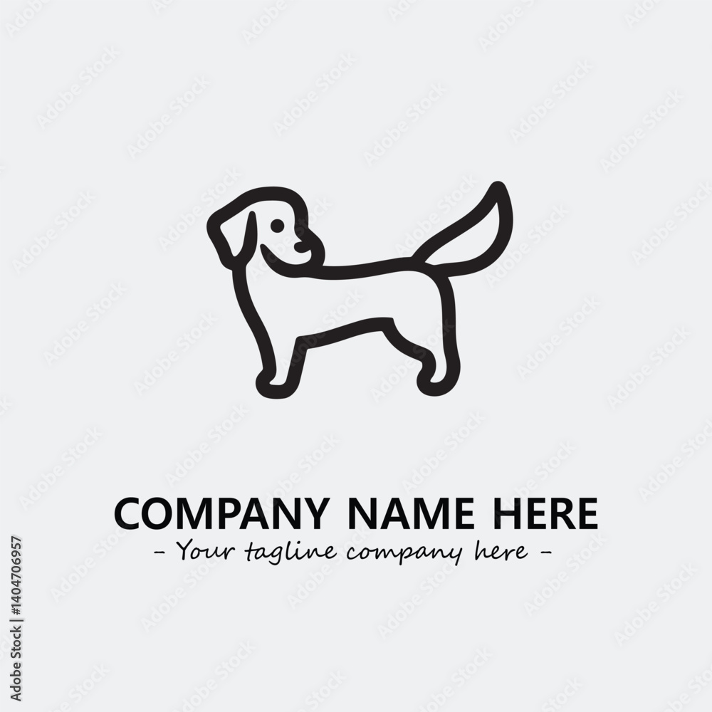 Dog illustration black and white for logo company vector image
Dog illustration black and white for logo company vector image