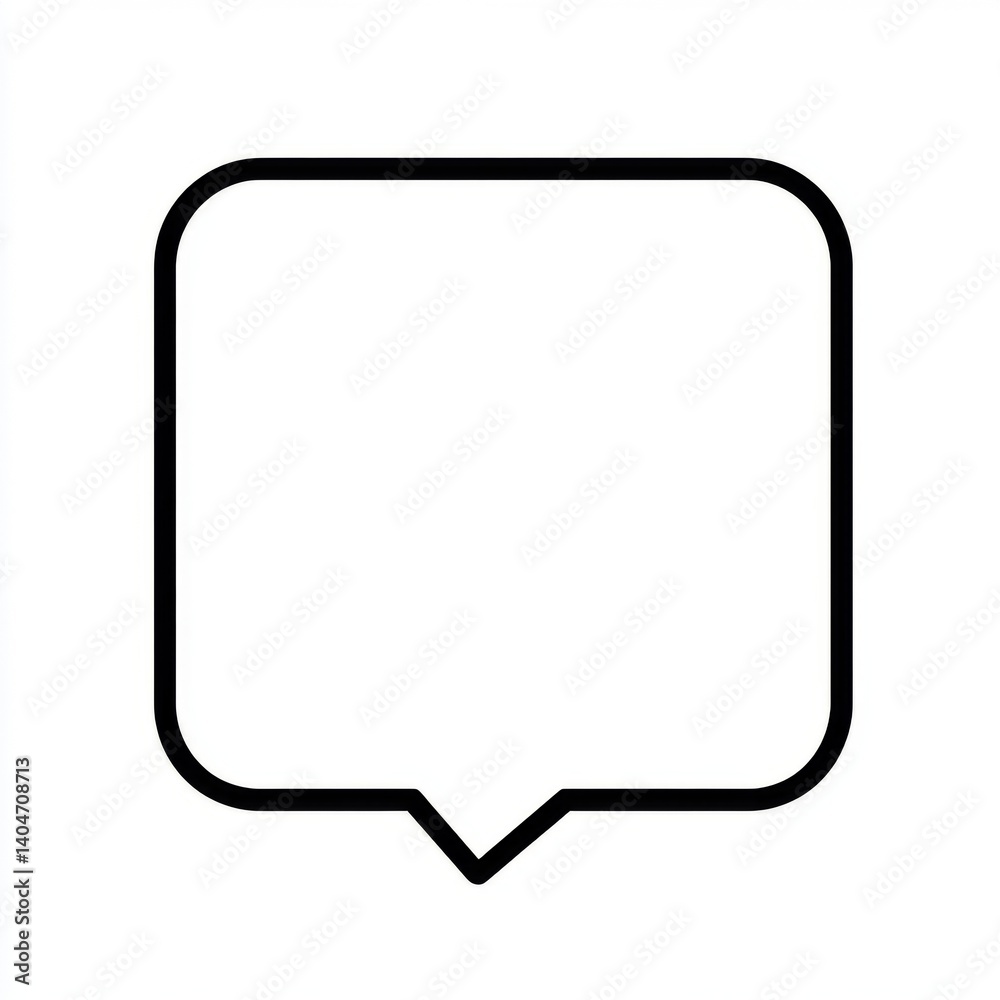 Messaging bubble outline icon design on white background Messaging bubble outline icon design on white background