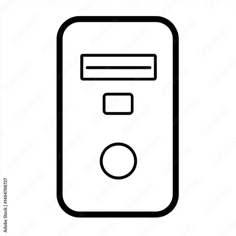 Black flat vector icon of garage door remote control, smart access isolated on white background Black flat vector icon of garage door remote control, smart access isolated on white background