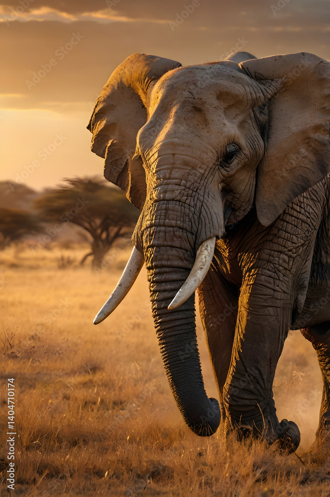 Fototapeta premium elephant in Aftica