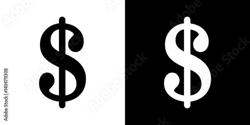 Dollar icon in trendy style. USD currency, money sign symbol
