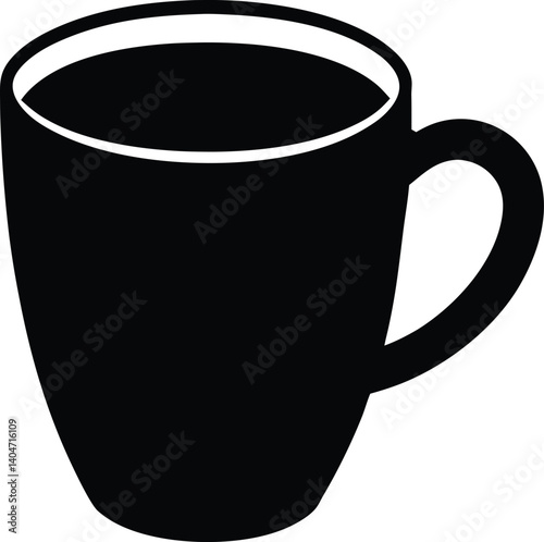 Classic Mug Silhouette with Clean and Modern Style