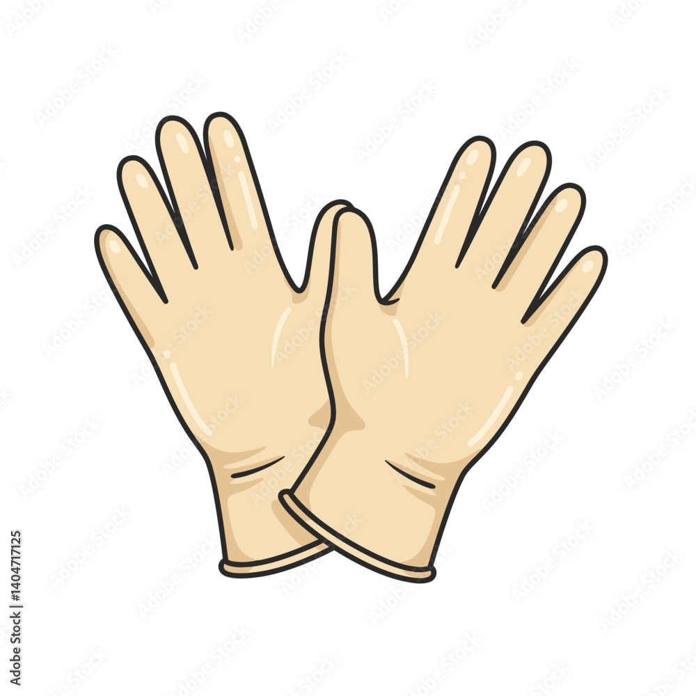 Protective Pair: Clean and precise depiction of disposable gloves, a symbol of safety and hygiene, isolated to emphasize the essential role of protection. Protective Pair: Clean and precise depiction of disposable gloves, a symbol of safety and hygiene, isolated to emphasize the essential role of protection.