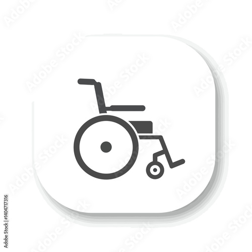 Wheelchair Accessibility Icon: A simple, yet impactful, icon depicting a wheelchair, emphasizing the importance of accessibility and inclusivity in design. 