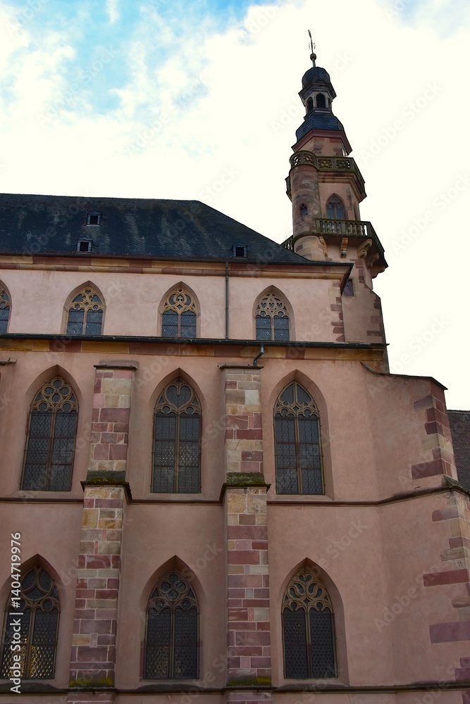Fototapeta premium La façade nord de l’Eglise des Jésuite à Molsheim en Alsace 