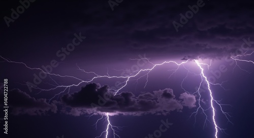 Wallpaper Mural Lightning Striking in Dark Storm Clouds   Torontodigital.ca