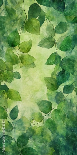 Serene Background Filled with Green Leaves photo