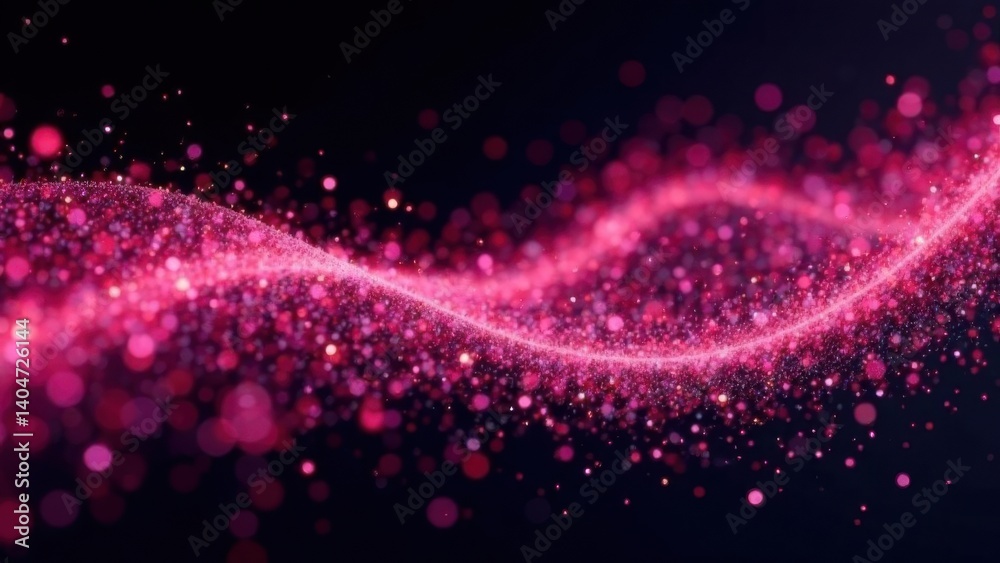 Abstract Background With Pink Shiny Shimmering Wave Abstract Background With Pink Shiny Shimmering Wave