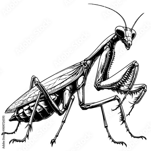 praying mantis silhouette