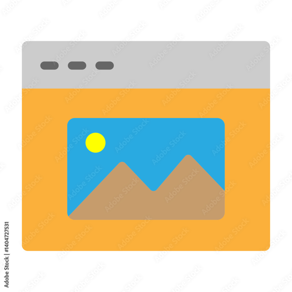 Fototapeta premium Photos Album Vector Flat Icon Design