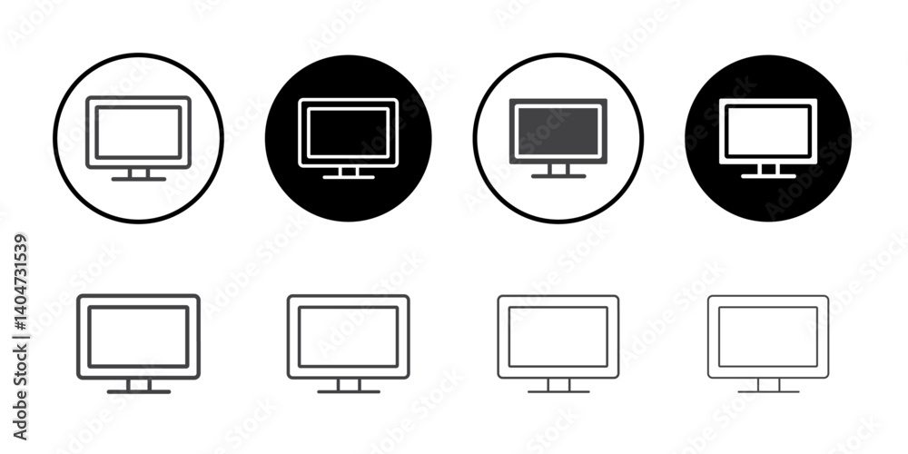 Computer icon Symbol line set Computer icon Symbol line set