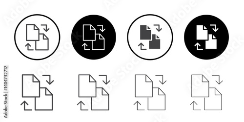 File exchange icon Symbol line set