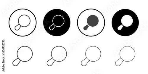 Frying pan icon Symbol line set
