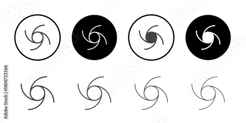 Hurricane icon Symbol line set