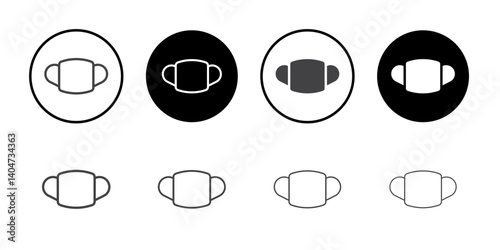 Mask icon Symbol line set