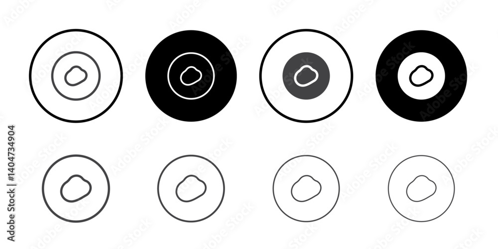 Omelette icon Symbol line set Omelette icon Symbol line set