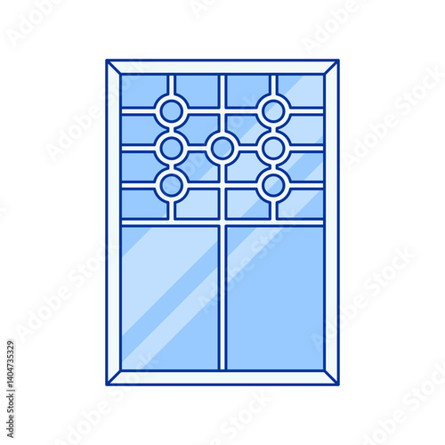 Simple and modern decorative windows icon vector illustration in lineal color style perfect for buliding theme and the like