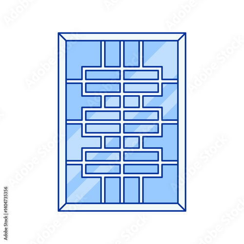 Simple and modern decorative windows icon vector illustration in lineal color style perfect for buliding theme and the like