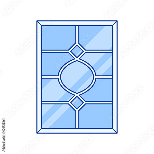 Simple and modern decorative windows icon vector illustration in lineal color style perfect for buliding theme and the like
