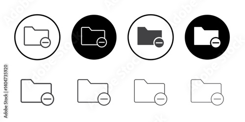 Remove folder icon Symbol line set