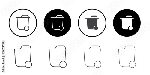 Trash icon Symbol line set