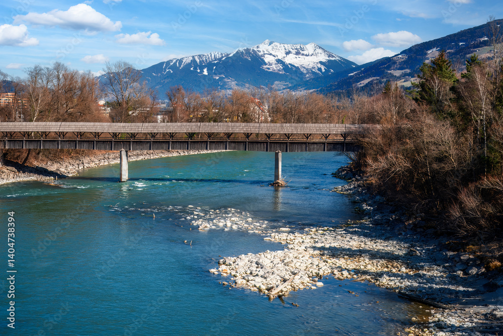 Inn river in Hall in Tirol