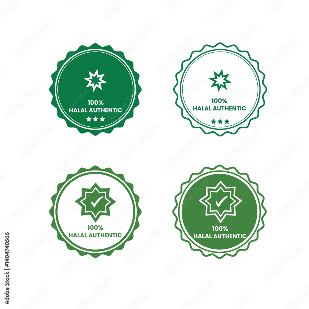 Premium Halal Certification Badges – Vector Design for Food & Product Labels
Premium Halal Certification Badges – Vector Design for Food & Product Labels