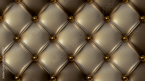 Luxurious quilted pattern with gold accents for seamless wallpaper design