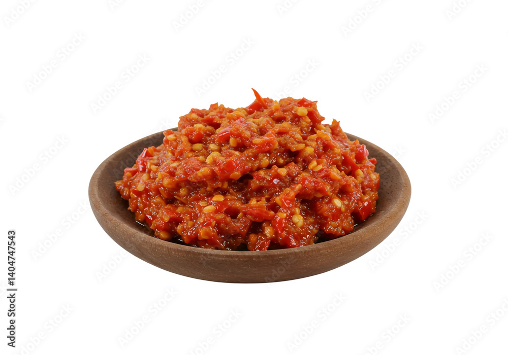Sambal Dish with Vibrant Colors Isolated on Transparent Background for Tasty Meals Sambal Dish with Vibrant Colors Isolated on Transparent Background for Tasty Meals