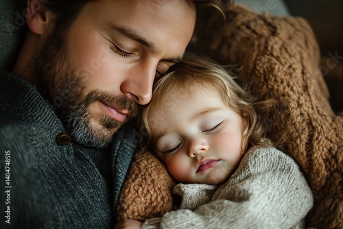 The emotional connection between parents and children. Generative AI photo