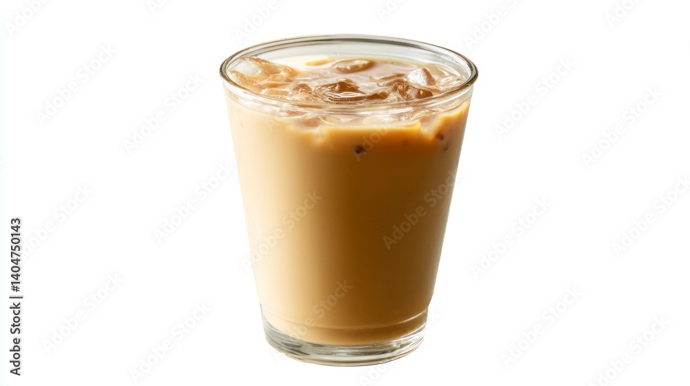 Refreshing Iced Latte: A Simple, Clean Visual Refreshing Iced Latte: A Simple, Clean Visual